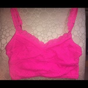 Cute Gilly Hicks bright pink unlined bralette